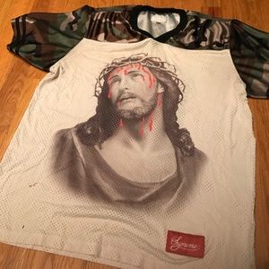 Supreme camouflage Jesus jersey